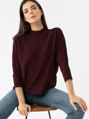 Burgundowy sweter S-TILLY Volcano