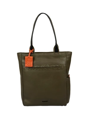 Burkely Skórzana torebka w kolorze khaki - 33 x 37 x 10 cm rozmiar: onesize