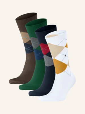 Burlington 4 Pary Skarpet Ben's Burlis W Pudełku Prezentowym grau