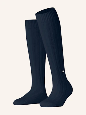 Burlington Podkolanówki Soft Rib Z Alpaką blau