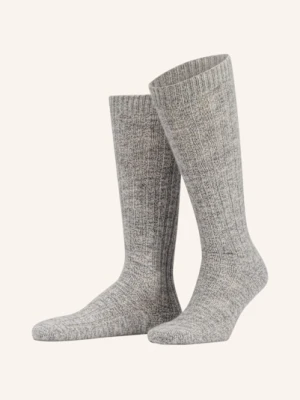 Burlington Podkolanówki Soft Rib Z Alpaką grau