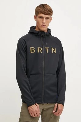 Burton bluza sportowa Crown Weatherproof kolor czarny z kapturem z aplikacją 220231