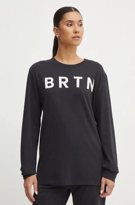 Burton longsleeve bawełniany kolor czarny z nadrukiem