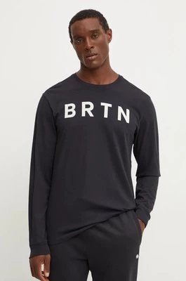 Burton longsleeve bawełniany kolor czarny z nadrukiem