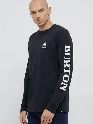 Burton Longsleeve bawełniany kolor czarny z nadrukiem