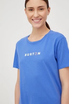 Burton t-shirt bawełniany kolor niebieski