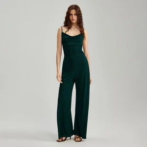 Butelkowozielony kombinezon na ramiączkach House