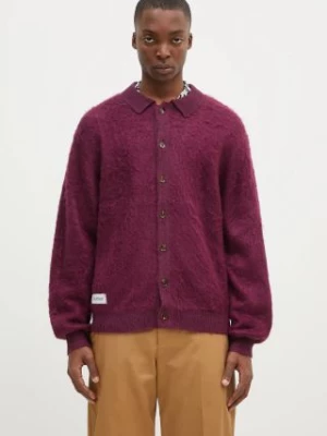 Butter Goods kardigan Mohair Button Up Knitted Shirt męski kolor fioletowy BG243400