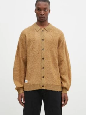 Butter Goods kardigan Mohair Button Up Knitted Shirt męski kolor zielony BG243400