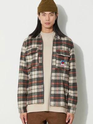 Butter Goods kurtka koszulowa Grove Plaid Overshirt kolor beżowy przejściowa BGQ3232802