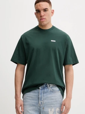 Butter Goods t-shirt bawełniany Basic Tee męski kolor zielony gładki BG243110