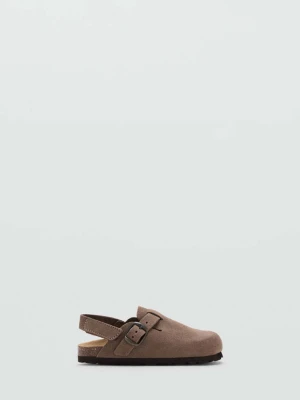 Buty 100% skóra bydlęca z regulowanym paskiem czekoladowy - Dzieci - MANGO KIDS