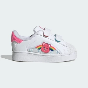 BUTY ADIDAS CARE BEARS SUPERSTAR Z PODŚWIETLENIEM LED I WYGODNYM ZAPIĘCIEM biały