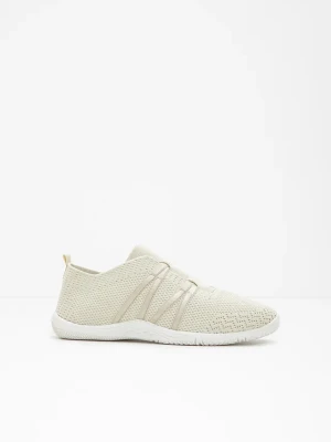 Buty barefoot z elastyczną podeszwą BonPrix beżowy