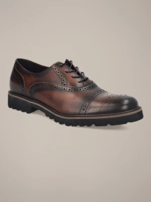 Buty Brogsy Selby Brązowe Lancerto