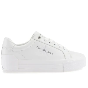 Buty Calvin Klein Jeans Vulc Flatform Bold Lth YW0YW00821-0K8 - białe