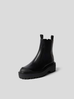 Buty chelsea z detalem z logo Tory Burch Czarny