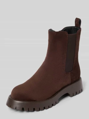 Buty chelsea z imitacji zamszu Bianco Średniobrązowy
