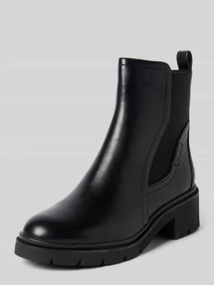 Buty chelsea z nakładką Tamaris Czarny