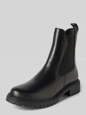 Buty chelsea z naturalnej skóry bydlęcej Tamaris Czarny