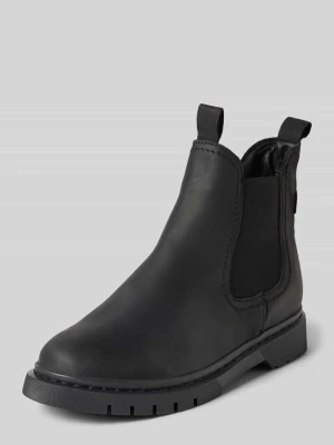 Buty chelsea z naturalnej skóry bydlęcej Tamaris Czarny