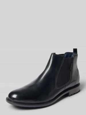 Buty chelsea z naturalnej skóry model "Bonifacio" Bugatti Czarny