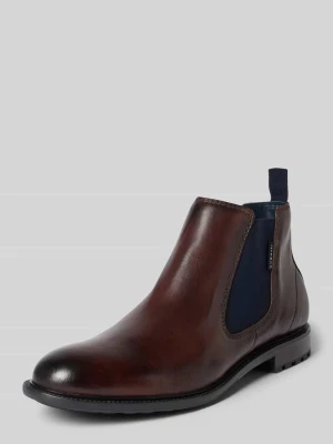 Buty chelsea z naturalnej skóry model 'Bonifacio' Bugatti Średniobrązowy