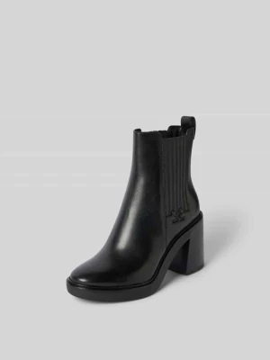 Buty chelsea z naturalnej skóry Tory Burch Czarny