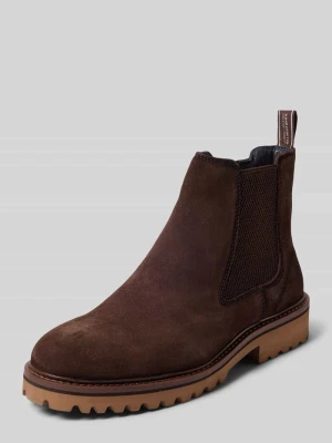 Buty chelsea z naturalnej skóry z krowy Tamaris Ciemnobrązowy