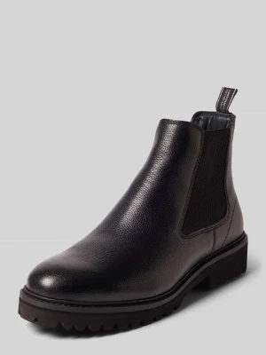 Buty chelsea z naturalnej skóry z krowy Tamaris Czarny