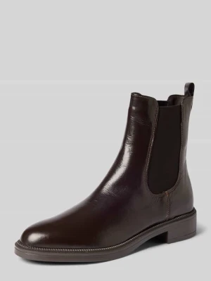 Buty chelsea z naturalnej skóry ze skóry bydlęcej Tamaris Ciemnobrązowy