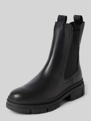 Buty chelsea z welurowej skóry bydlęcej z naturalnej skóry Tamaris Czarny