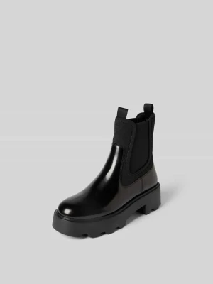 Buty chelsea z wytłoczonym logo Tory Burch Czarny