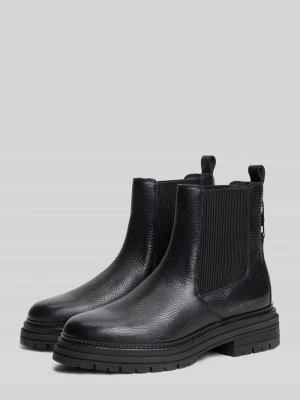 Buty chelsea ze skóry Tommy Hilfiger Czarny