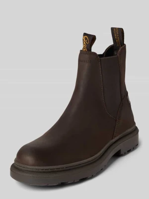 Buty chelsea ze skóry z detalami z logo model ‘Timbly’ Gant Ciemnobrązowy