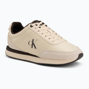 Buty damskie Calvin Klein HW0HW03248 Retro Runner Essential Leather light cashew / rocky brown Beżowy