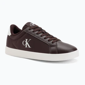 Buty damskie Calvin Klein YW0YW01781 3 Cupsole Laceup PU MG bordeaux/bright white