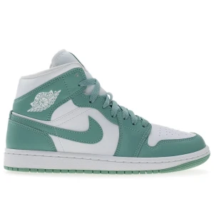 Buty damskie Nike Air Jordan 1 Mid BQ6472-138 - biało- zielone
