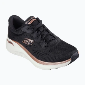 Buty damskie SKECHERS Arch Fit 2.0 Glow The Distance black/rose gold