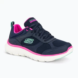 Buty damskie SKECHERS Flex Appeal 5.0 Fresh Touch navy leather/mesh/hot pink/mint