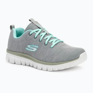 Buty damskie SKECHERS Graceful Twisted Fortune gray/mint