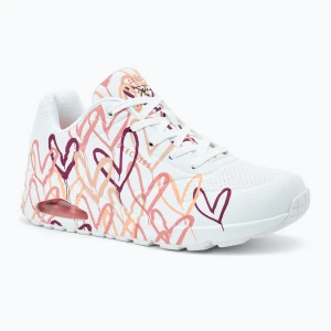 Zdjęcie produktu Buty damskie SKECHERS JGoldcrown Uno Spread The Love white/coral