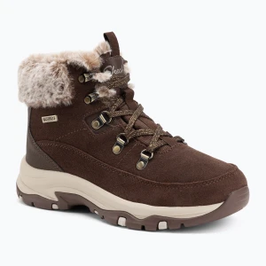 Buty damskie SKECHERS Trego Snow Worries chocolate Brązowy