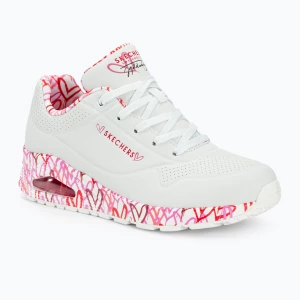 Buty damskie SKECHERS Uno Loving Love white/red/pink mesh