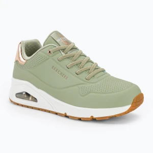 Buty damskie SKECHERS Uno Shimmer Away sage/rose gold/mesh