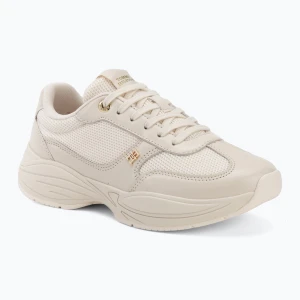 Buty damskie Tommy Hilfiger ModernRunner Shiny Leather soft cream Beżowy