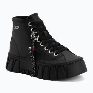 Buty damskie Tommy Jeans Platform Sneaker Leather Mc black Tommy Hilfiger