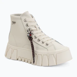 Buty damskie Tommy Jeans Platform Sneaker Leather MC ecru Tommy Hilfiger Beżowy