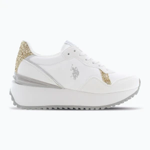 Buty damskie U.S. Polo Assn. BAYLE003C white/gold