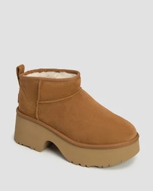 Buty Damskie Ugg Classic Ultra Mini Neheights Brązowe